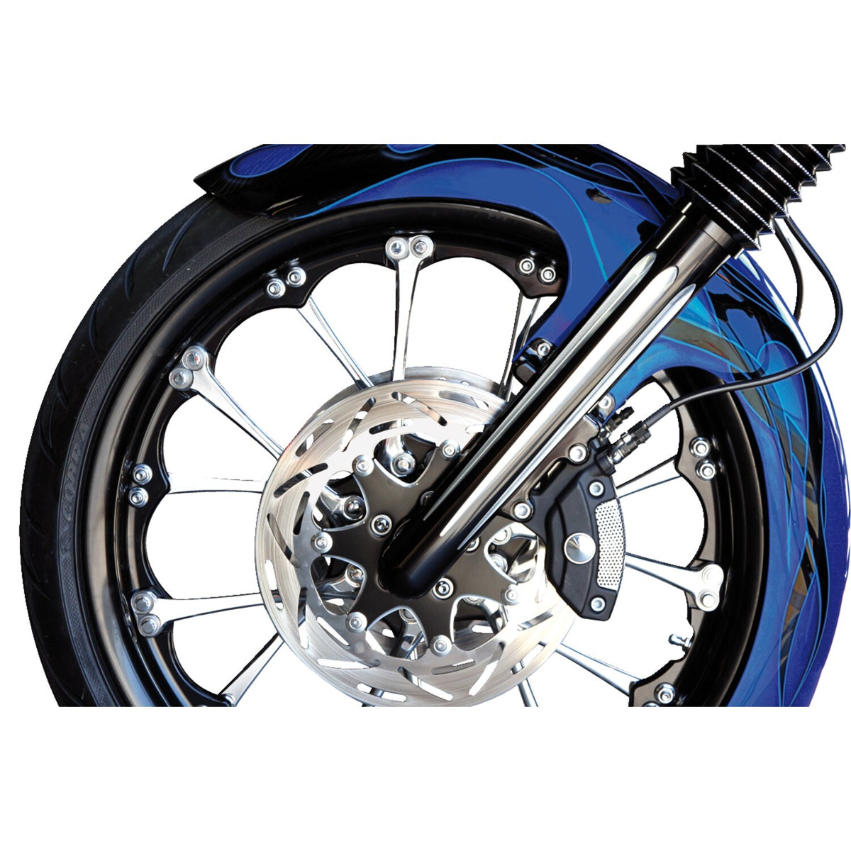 Arlen Ness Hot legs dual disc deep cut black