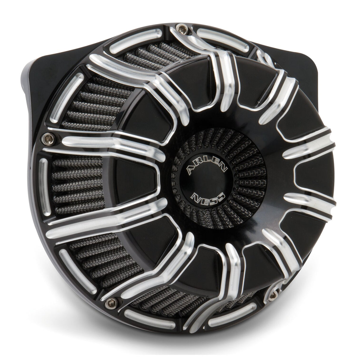 Arlen Ness inverted air cleaner kit '10-Gauge' - Black CC