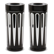 Arlen Ness Deep Cut fork boots +2" - Black contrast machined