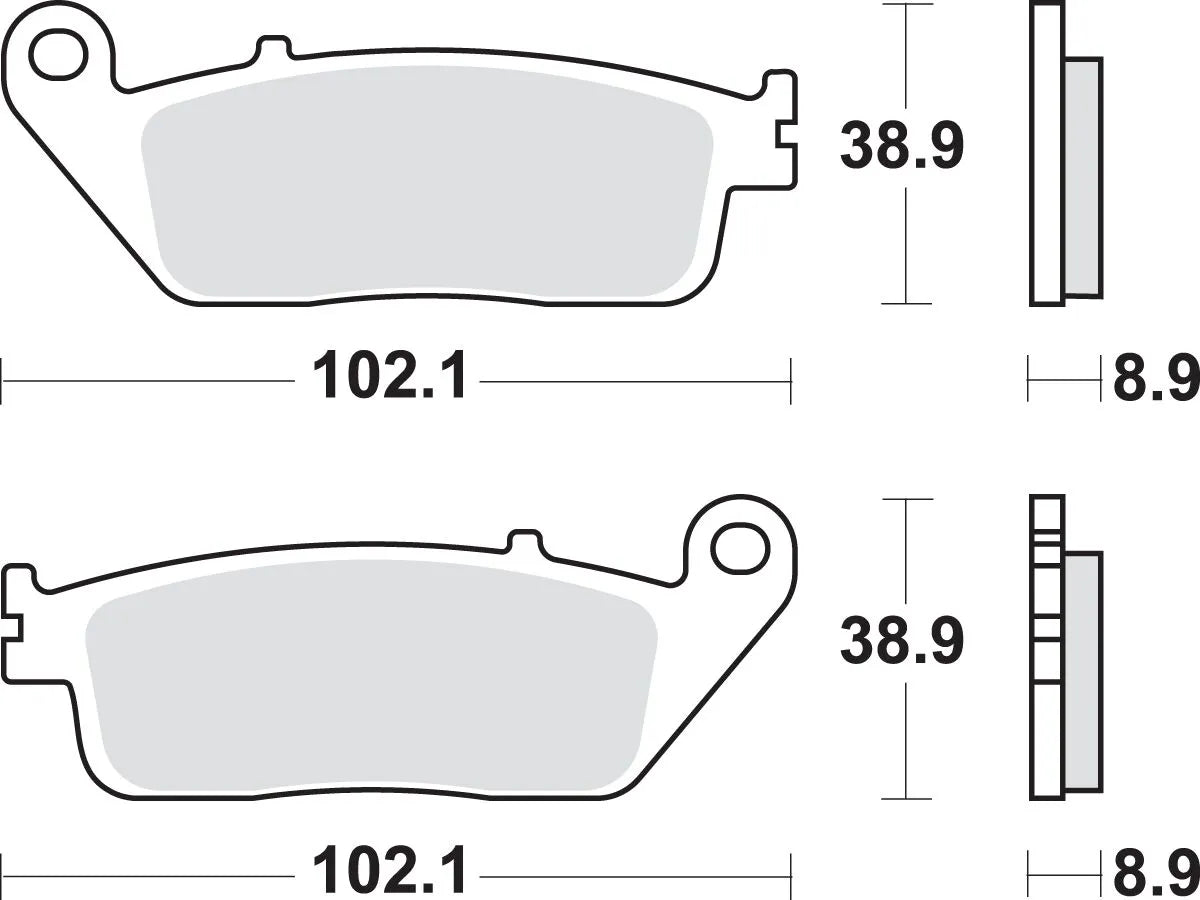 Sbs Ms Scooter Maxi Sintered Bromsbelägg Set - Bak