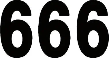 Factory Effex Pro Numbers - Black 8" Plate Graphic