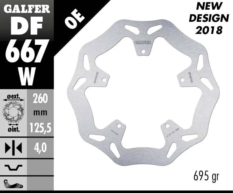 Galfer Wave Brake Rotor For Motorcycle - Front & Rear