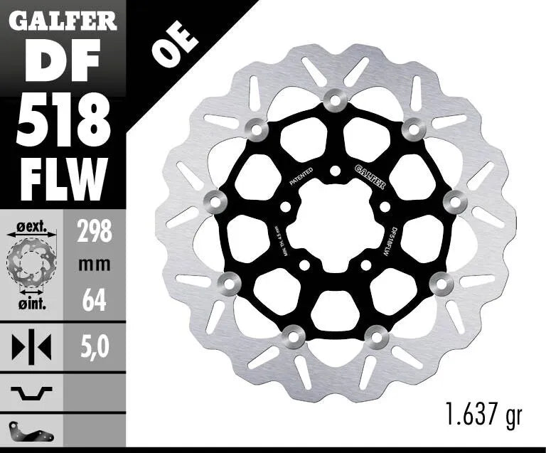 Galfer Wave® Brake Rotor For Motorcycles - Front & Rear