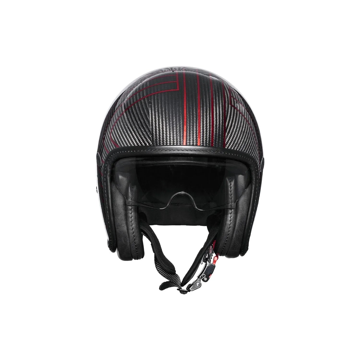 Premier Helmets Vintage Carbon Open Face Helmet - Platinum Edition