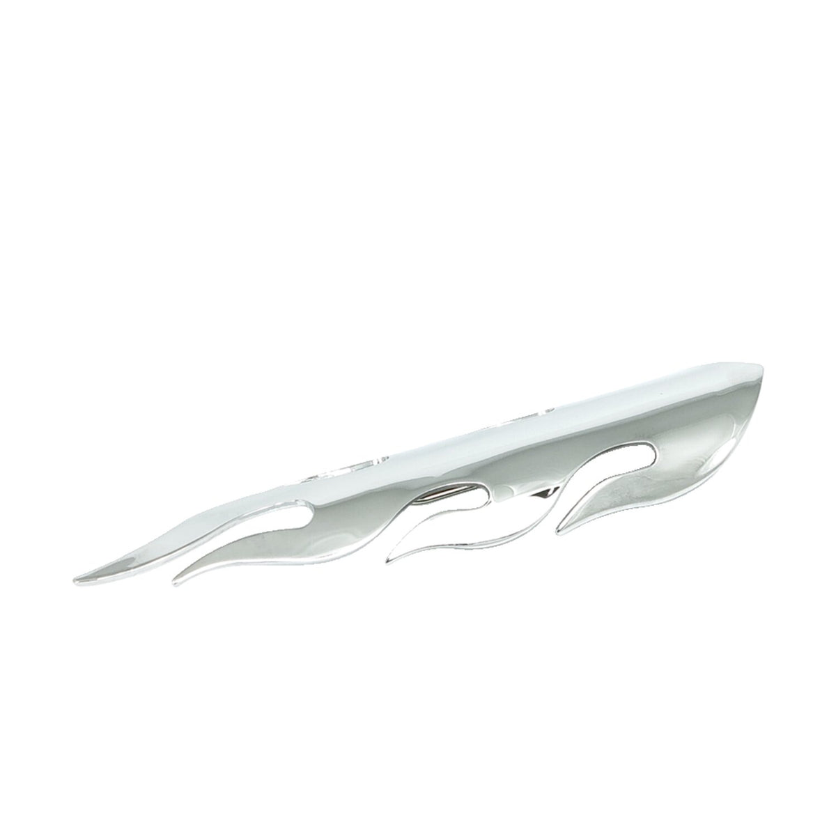 MCS Flamed heat shield set 8" long chrome