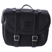 Longride click-on Retro saddlebag waxed cotton - Black