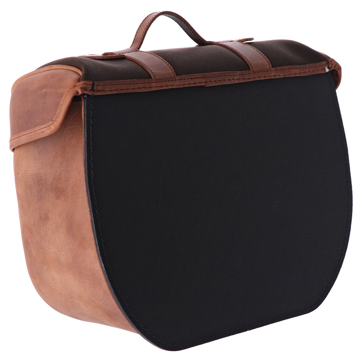 Longride click-on Retro saddlebag waxed cotton - Khaki