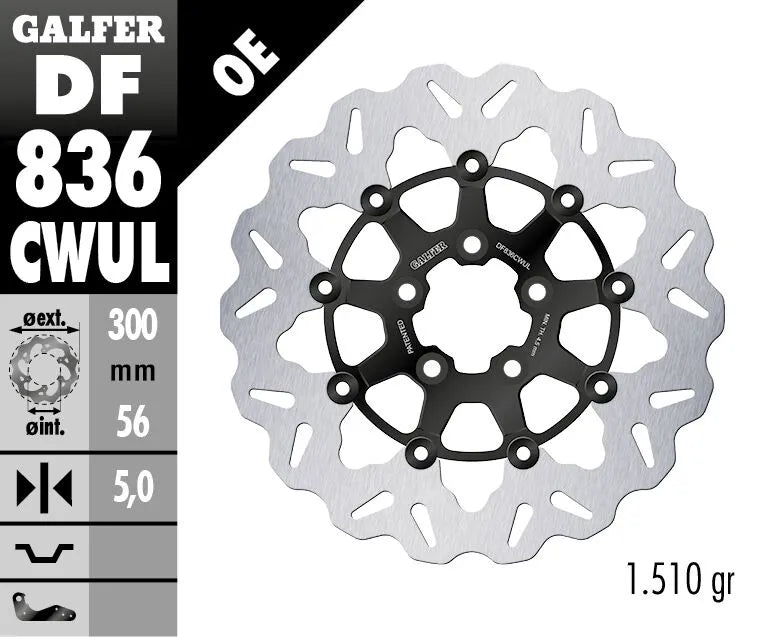 Galfer Brake Rotors - High-carbon Stainless Steel - Rear