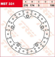 Trw Rund Fast Bromsrotor 250-299mm - Bak