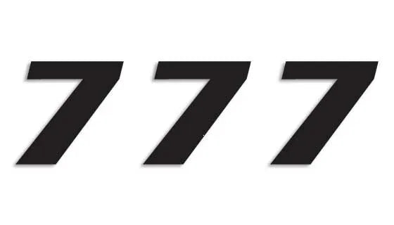 Blackbird Racing One Series Numbers - Number Plate Graphics