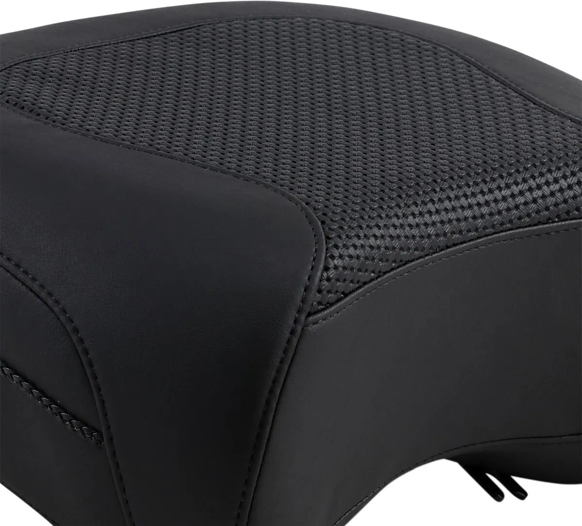 Mustang Textured Police Air Ride Seat - For Harley Davidson