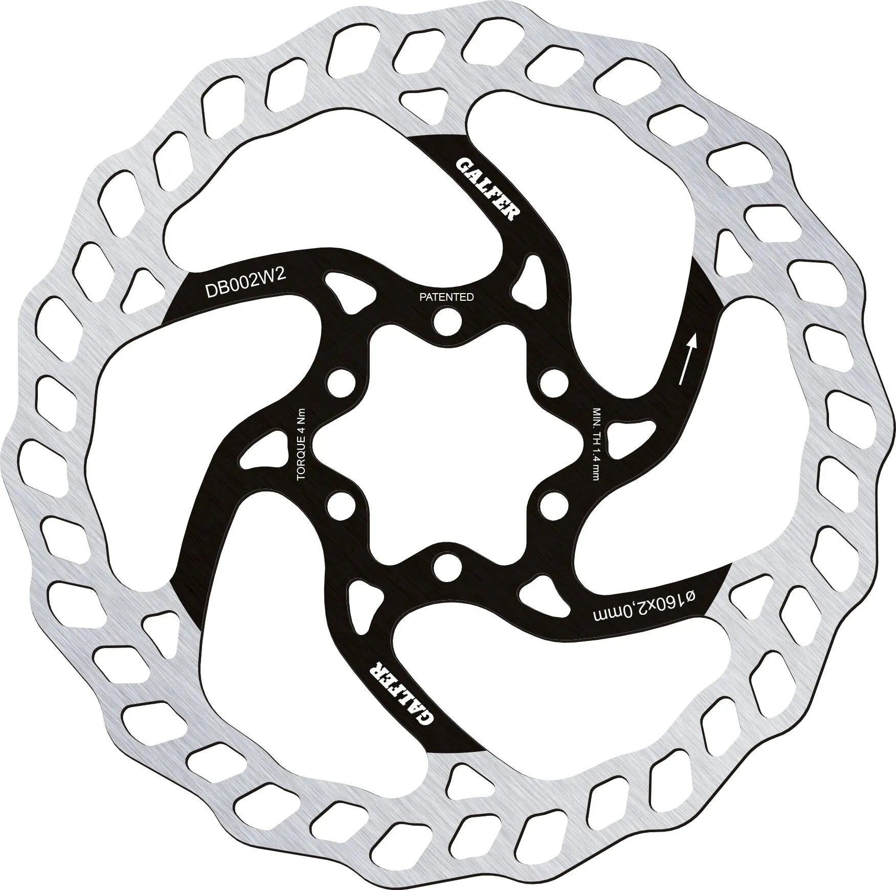 Galfer Wave Brake Rotor for 6-Hole Mount