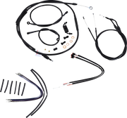 BURLY BRAND Black Vinyl Handlebar Cable/Line Kit for Ape Hangers