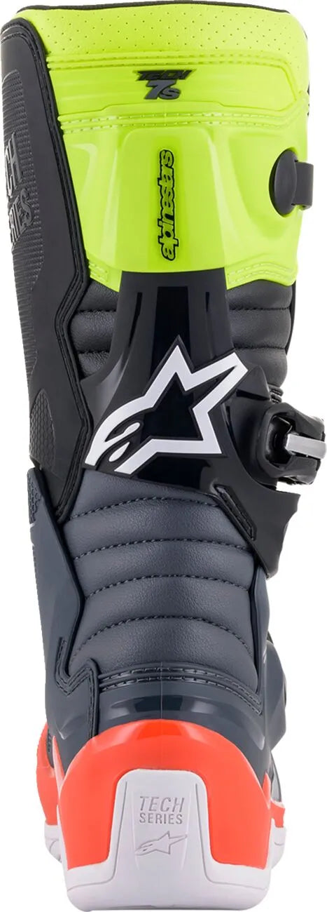 Alpinestars Tech 7S Boots Gray Red Yellow
