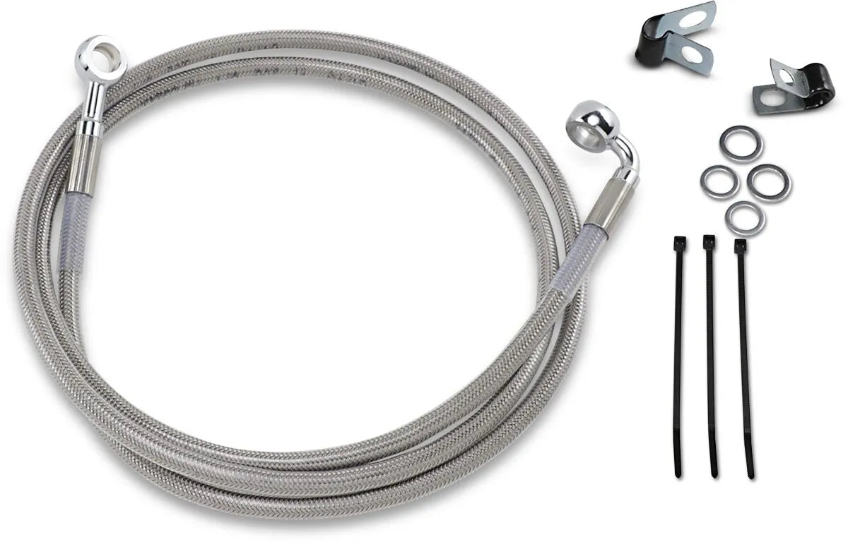 Drag Specialties Förlängd bromsslang kit - Rostfritt stål