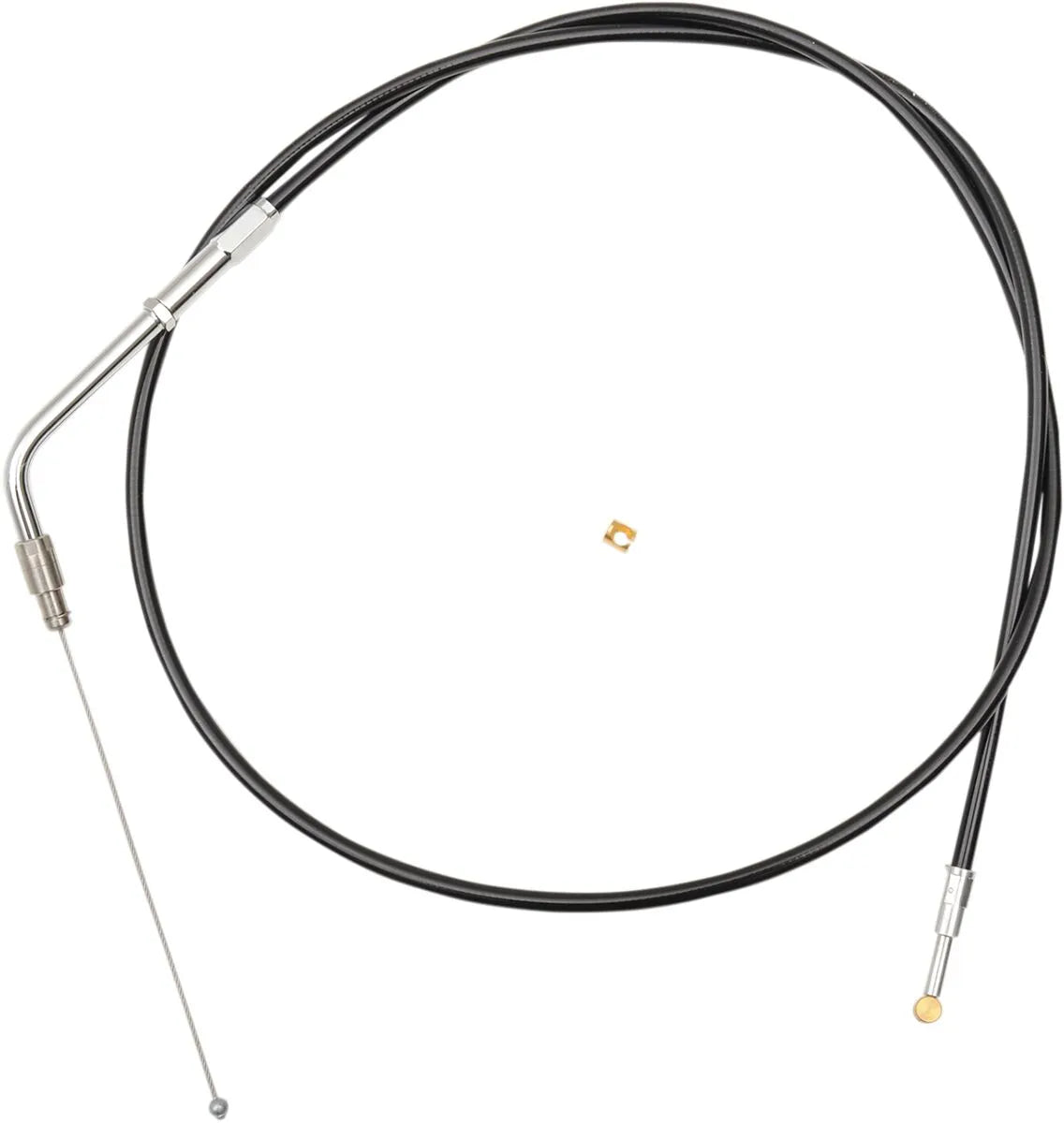 La Choppers Black Vinyl Braided Throttle Cable for Handlebar