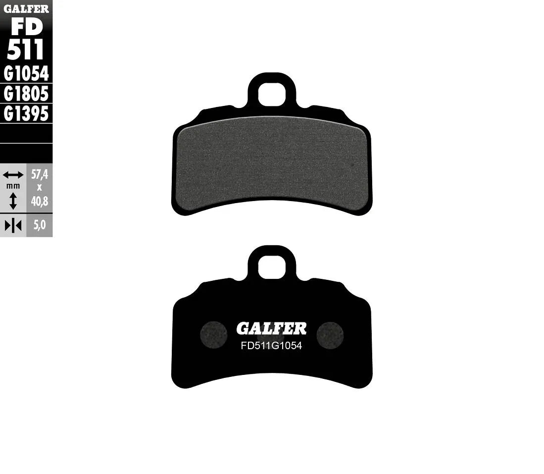 Galfer Semi-metallic Bromsbelägg - Mångsidig Prestanda - Fram