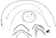 BURLY BRAND Ape Hanger Stainless Braided Cable/Brake Line Kit