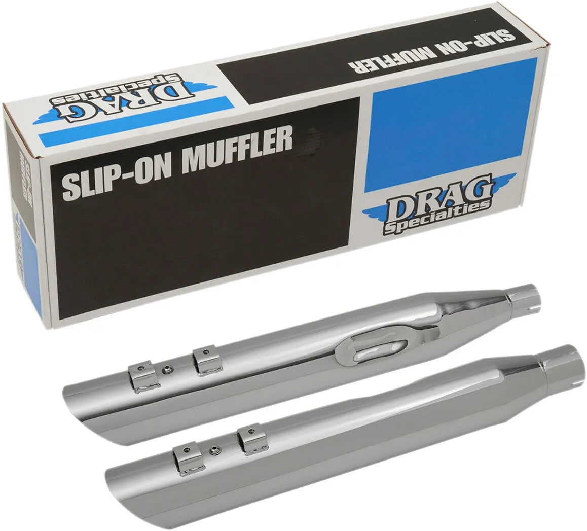 Drag Specialties Slashdown Slip-On Avgassystem - Krom