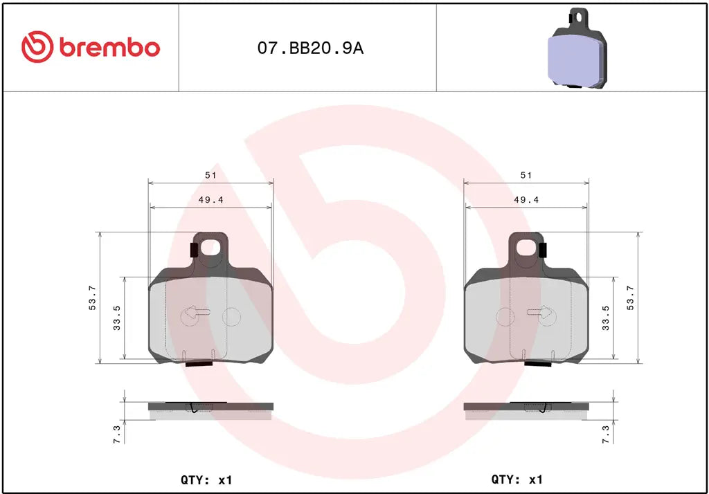 Brembo Sinter Prime Line Brake Pad - Sintered Metal