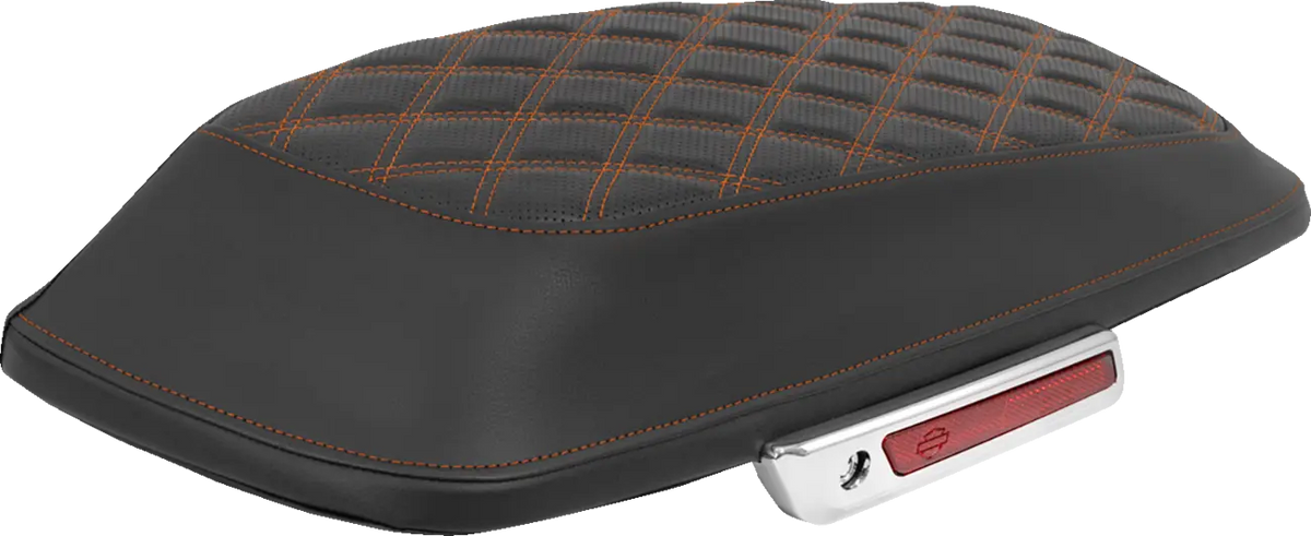 Saddlemen Roadsofa Saddlebag Lid Covers Lattice Stitch Orange