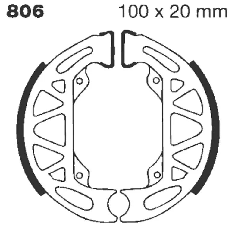 Ebc Standard Brake Shoes With Organic Base - Rear