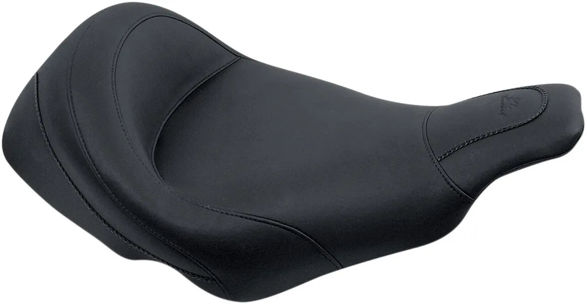 Mustang Solo Seat - Black Vinyl Comfort - For Harley Davidson