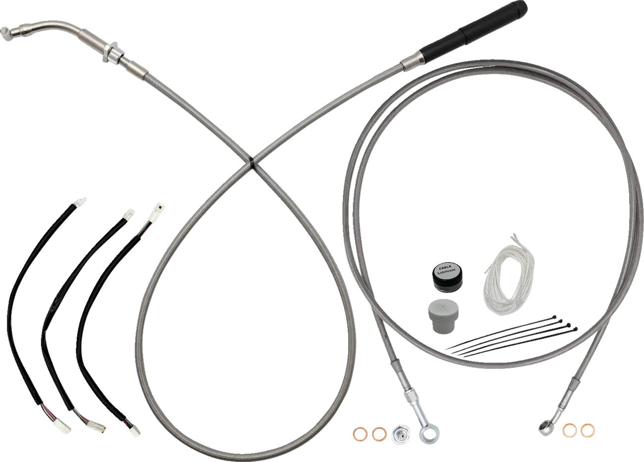 Fat Baggers Inc. EZ Install Cable Kit for 10" Ape Hanger