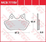Trw Sv Series Sintrade Bromsbelägg För Främre Broms - Fram