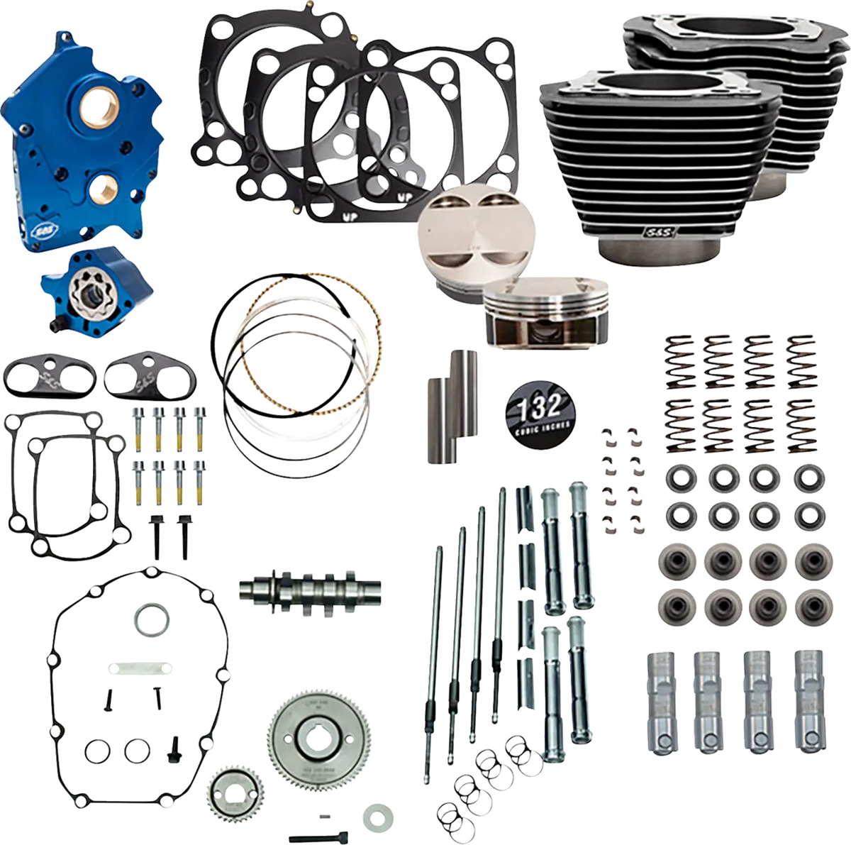 S&S Cycle 132" Power Package Big Bore Kit for M8 VVT Engines
