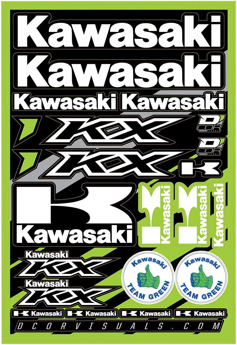 D'cor Visuals Decal Sheet For Kawasaki Kx