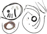 LA CHOPPERS Midnight Complete Handlebar Cable/Brake Line Kit for