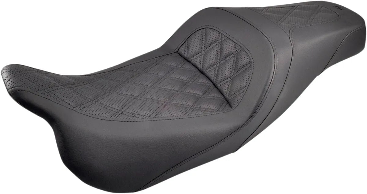 Saddlemen Slim Lattice Stitched Seat - For Harley Davidson
