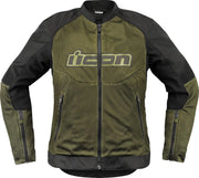 Icon Women's Overlord3 Mesh Jacket For Sport Performance - Black/Green
