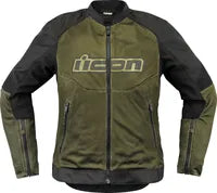 Icon Women's Overlord3 Mesh Jacket For Sport Performance - Black/Green