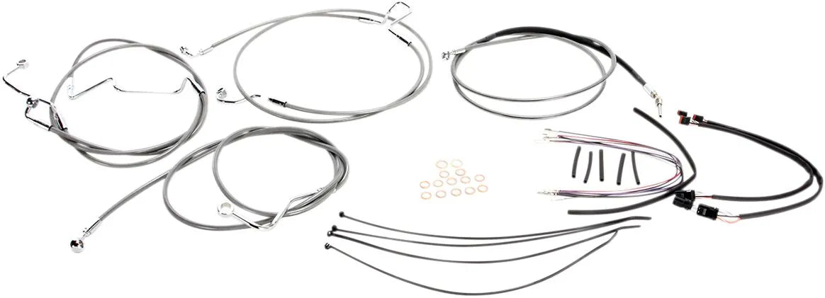Magnum Shielding XR Cable Kit 12"-14" Chrome for HD Road Glide