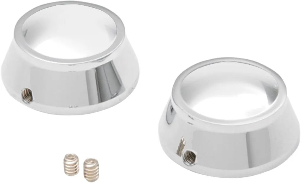 Drag Specialties Swingarm Pivot Bolt Covers Chrome