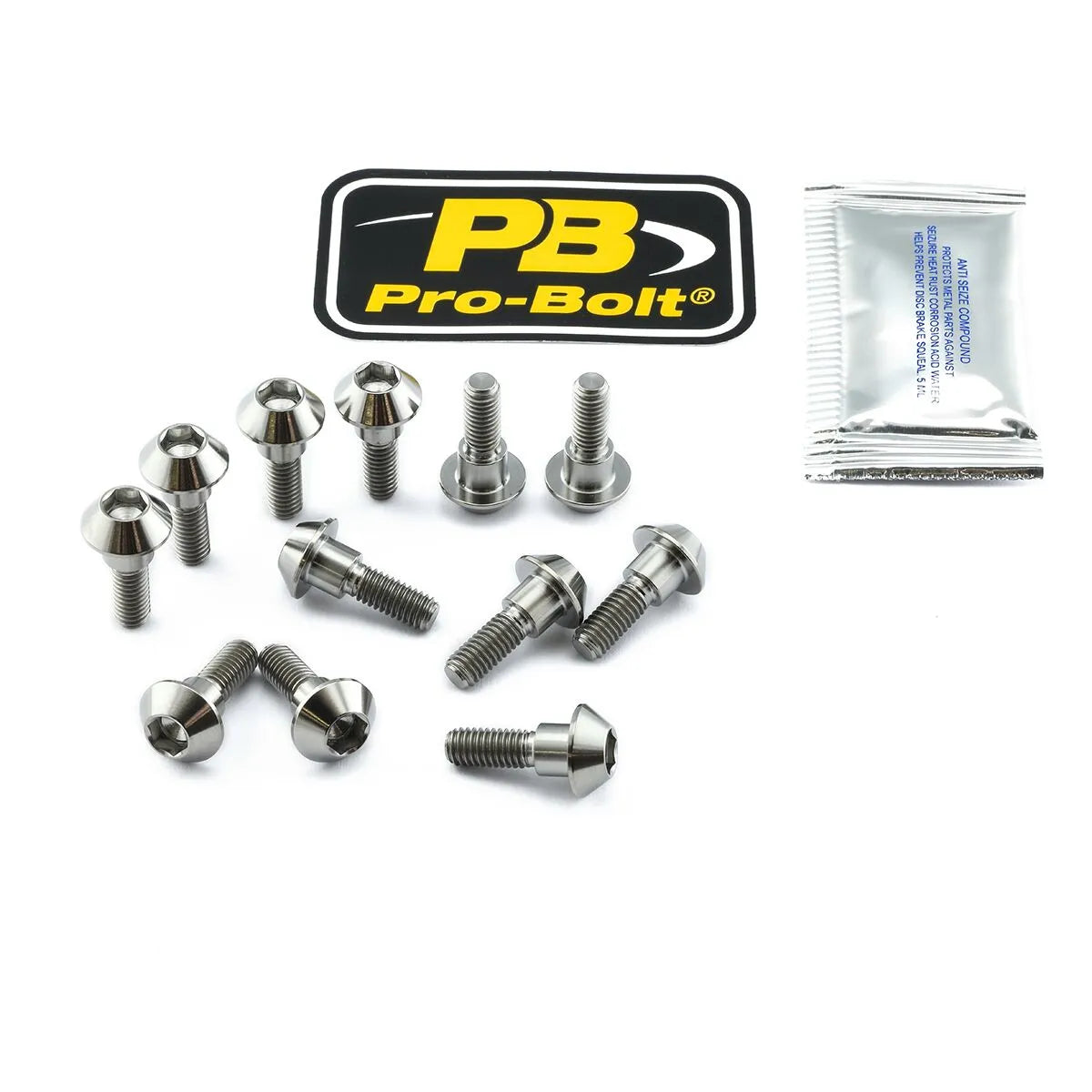 Pro Bolt Titanium Broms Rotor Monteringsbult Kit