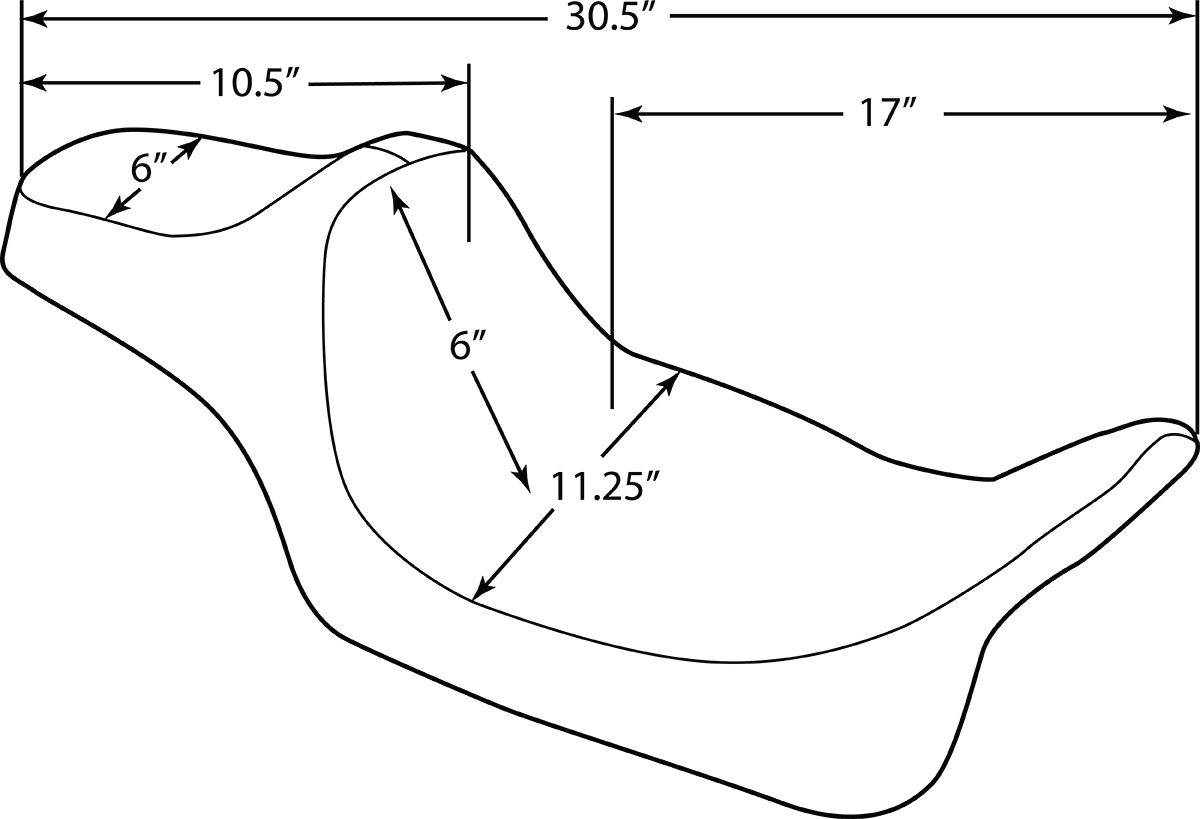 Drag Specialties Extended Reach Seat - For Harley Davidson