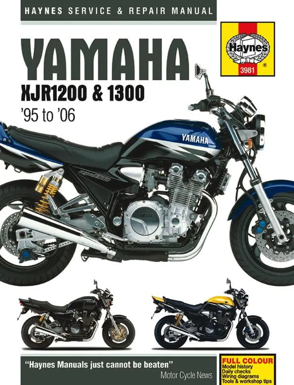 Haynes Service Manual for Yamaha XJR1200 XJR1300 Motorcycles