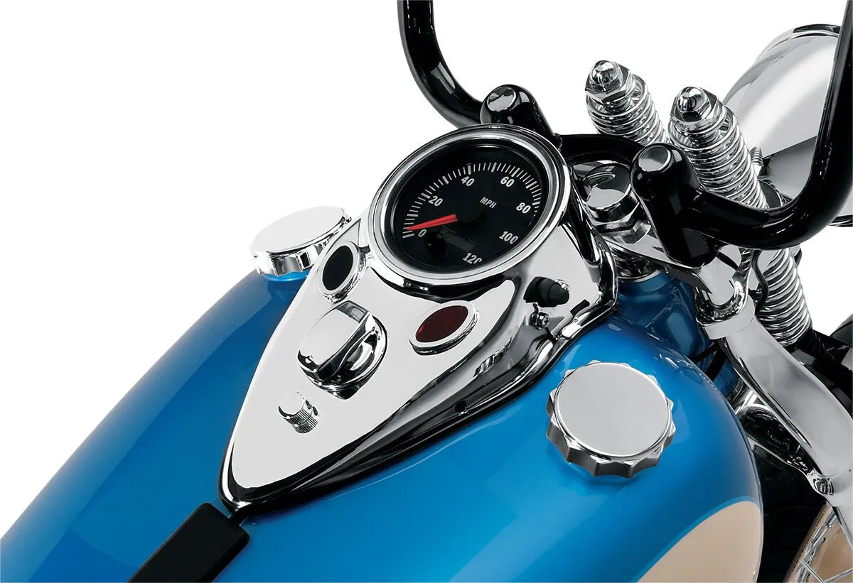 Drag Specialties Cat Eye Dash Cover - Chrome