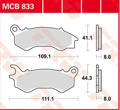 Trw Srm Series Sintered Scooter Brake Pads - Front