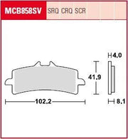 Trw Sv Series Sintered Brake Pads - Front