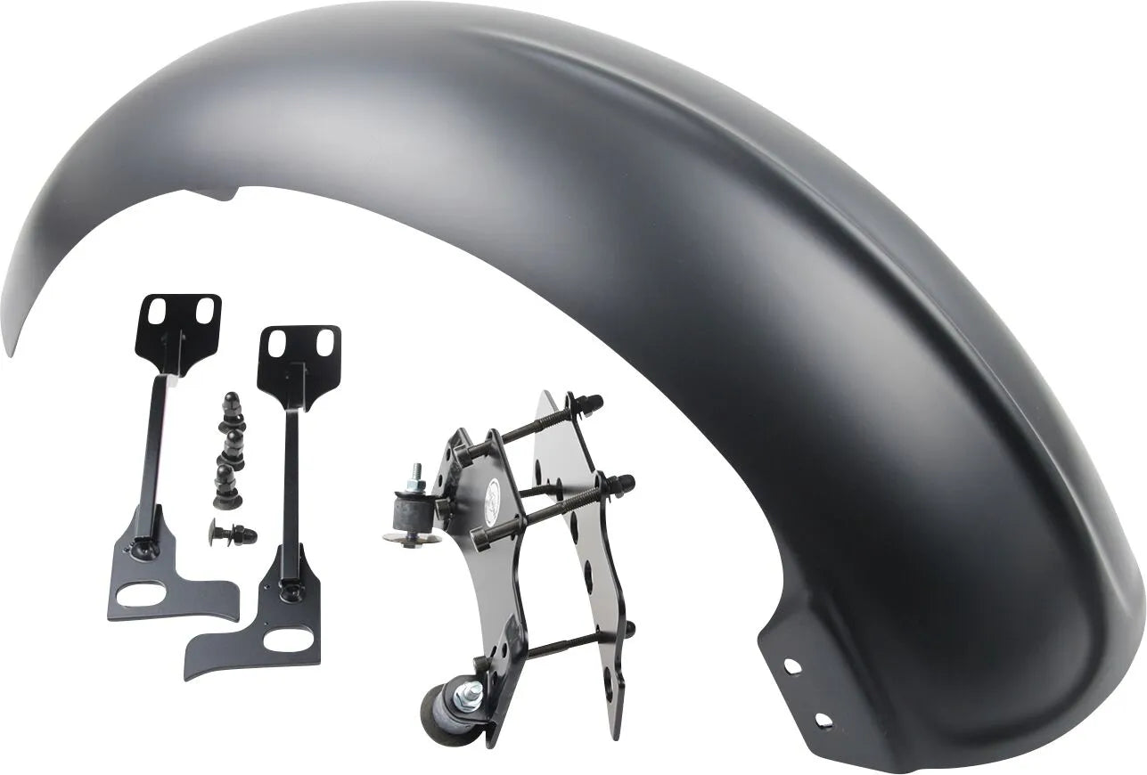 Cult Werk Fender Kit With Seat - Black - For Harley Davidson