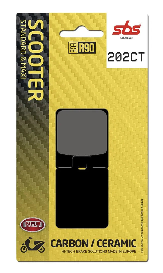 Sbs Ct Scooter Carbon Tech Organic Brake Pads - Front & Rear