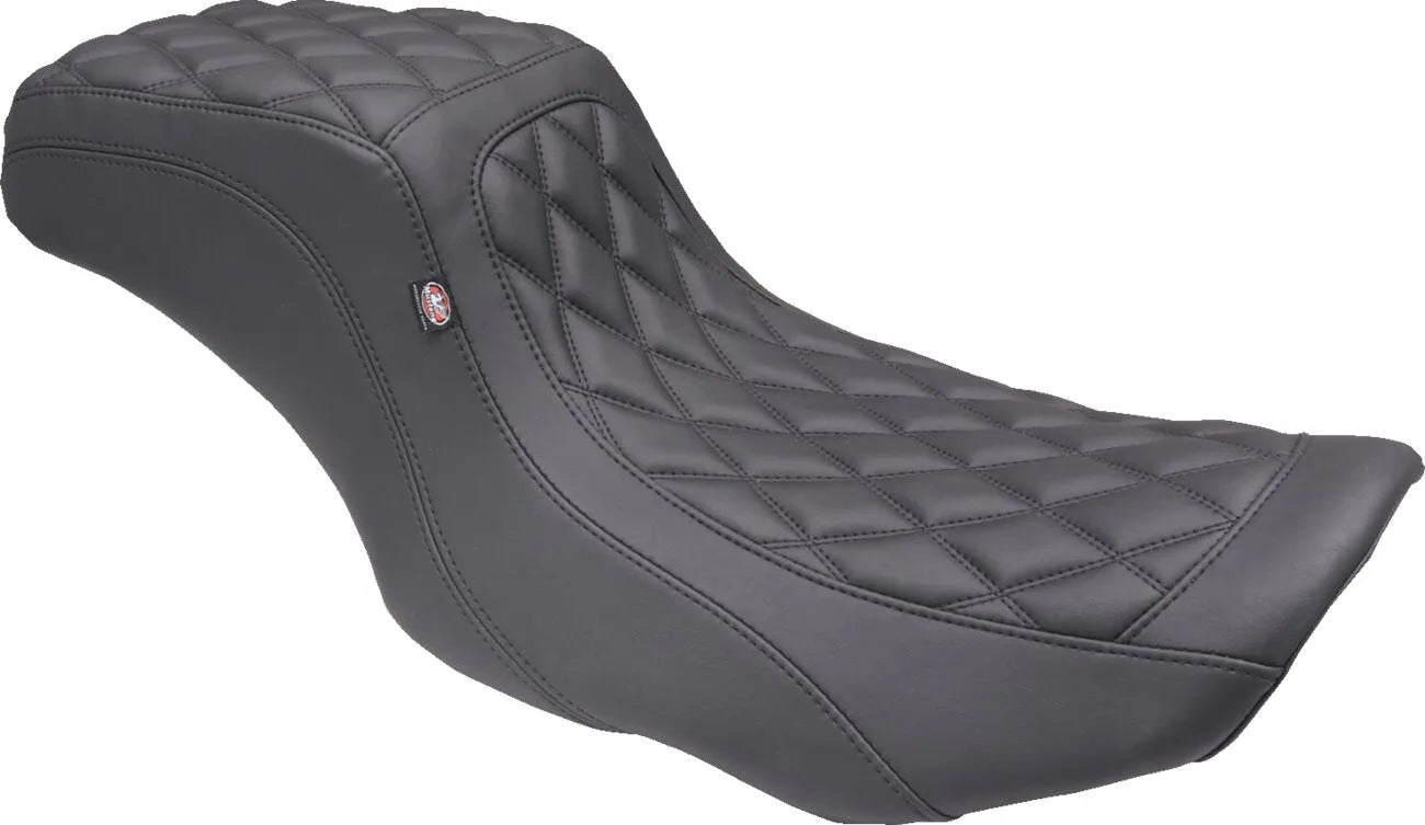 Mustang Double Diamond Squareback Seat - For Harley Davidson