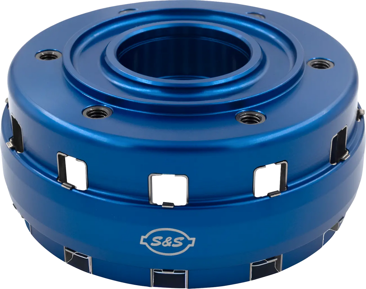 S&S Cycle M8 Billet Clutch Basket Kit Blue for Harley Davidson