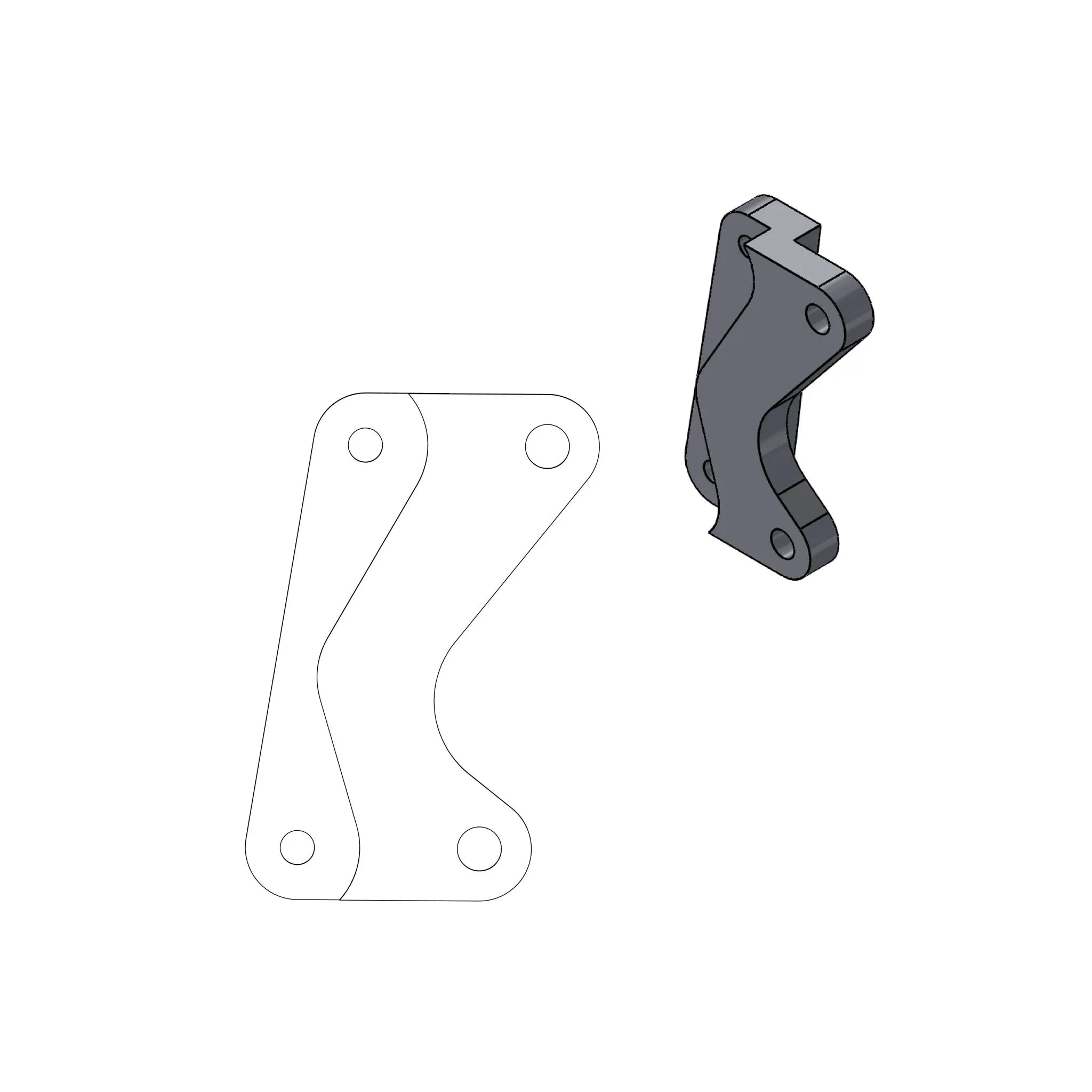 Moto-master Supermoto Street Rotor Adapter Bracket