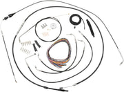 LA CHOPPERS Complete Black Braided Handlebar Cable Kit