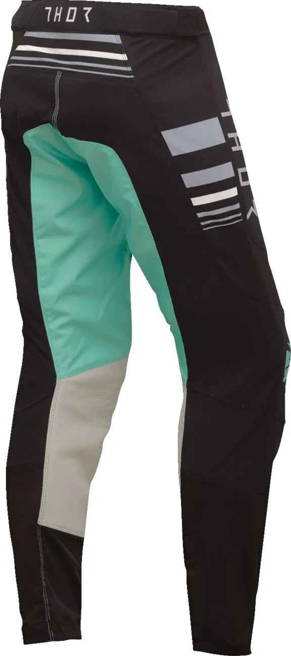 Thor Women's Prime Blaze Pants - Black/Light Gray/Green
